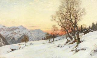 Sunset in the Wengen Alps, Switzerland