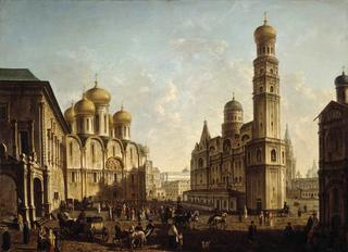 The Cathedral Square in the Moscow Kremlin