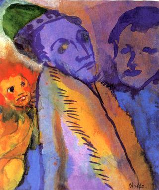 Couple and Redheaded Child