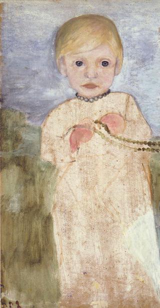 Mieke Vogeler with pearl necklace