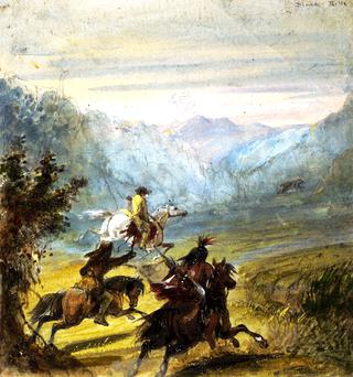 Chase of the Grizzly Bear, Black Hills