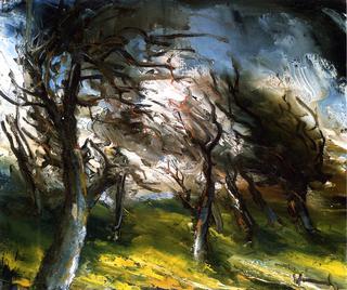 Orchard in a Storm