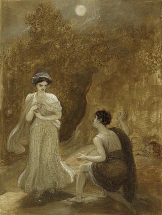 Lysander declaring his passion to Helena (Smirke, c. 1820-1825)