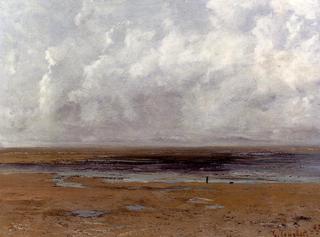The Beach at Trouville at Low Tide