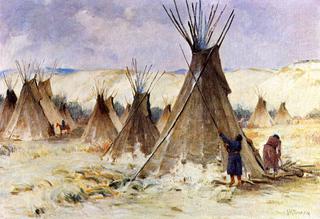 Early Winter on Crow Reservation, Montana