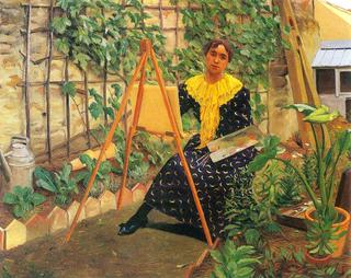 Young Girl Painting