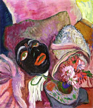 Black Mask with Pink