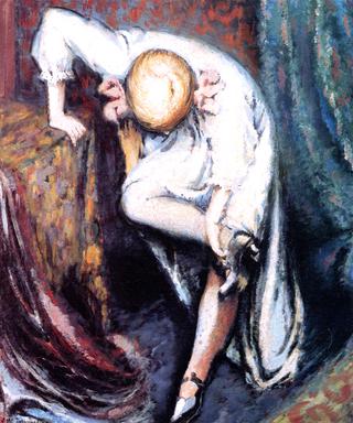 Young Girl Putting on Her Shoes