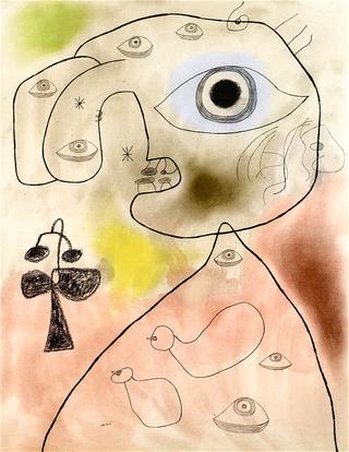 Woman, Birds, Stars