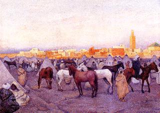 Encampment near a Moroccan Village