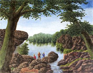 The Watercourse through the Trees