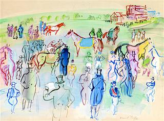 Horses and Race Goers at Epsom