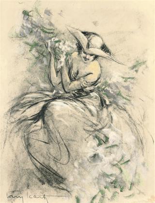 Lady Wearing A Tricorn Hat
