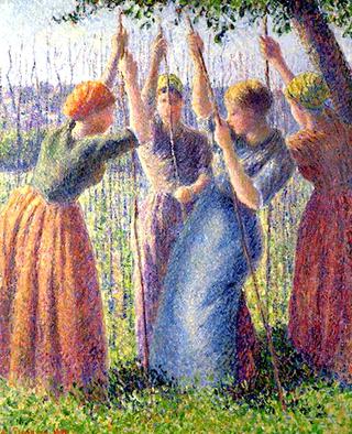 Women Planting Pea-Stakes