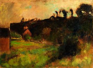 Houses at the Foot of a Cliff