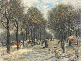 Tree lined Champs-Elysees
