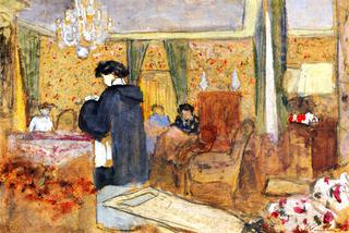 Femmes dans le Salon à la Terrasse à Vasouy
