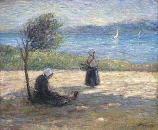 Two Britons by the sea