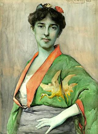 Woman in a Japanese Kimono
