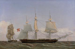 Danish Corvette and Danish Brig in West Indian Waters