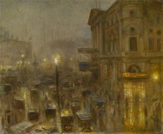 Return from the Matinée, Piccadilly Circus