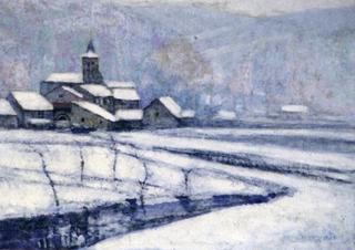 Village sous la neige