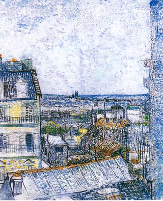 View of Paris from Vincent's Room in the Rue Lepic