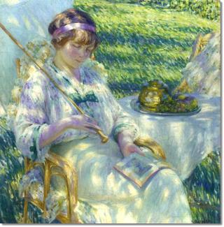 Lady in Sunshine Reading