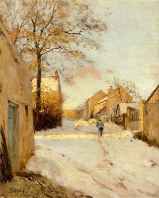 A Village Street in Winter,