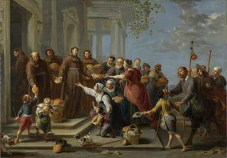 Saint Anthony of Padua Distributing Bread