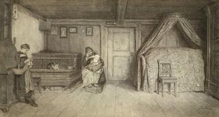 Family Scene in an Interior