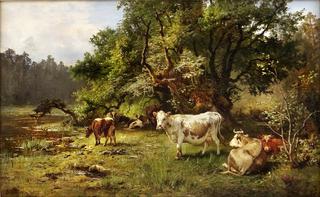 Cattle at the Watering Place
