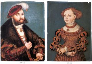 Double Portrait of Elector Johann Friedrich of Saxony and His Wife Sibylle of Cleve