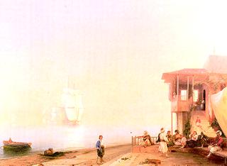 Embankment of oriental town