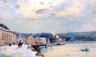 Snow at Bougival, Winter Sunlight