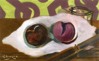Glass, Apples and Knife