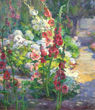 Hollyhocks