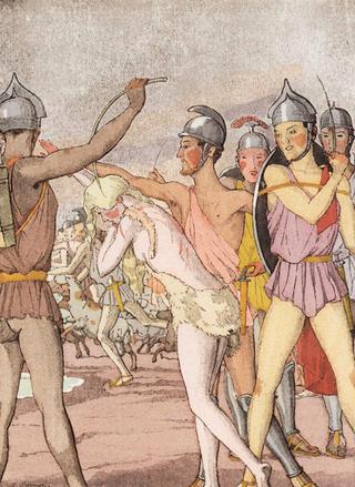 Illustration to the novel "Daphnis and Chloe"