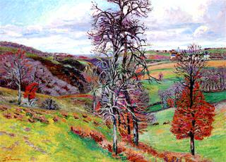 Landscape with Village in the Background