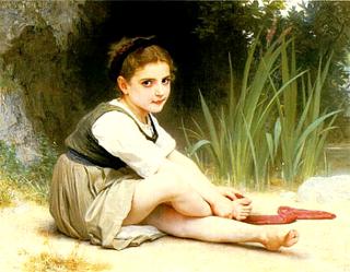 Girl by a Stream