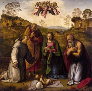 Holy Family with Saints Francis and Jerome