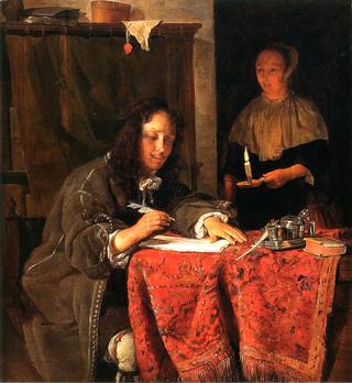 A Man Writing a Letter