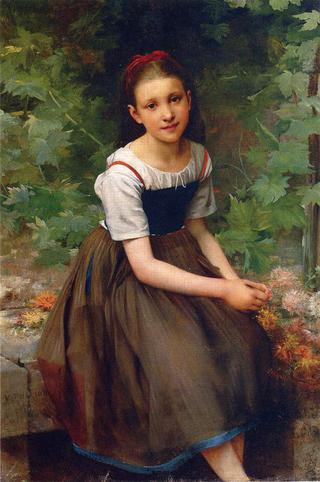 Young Girl with Flowers