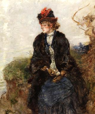 An Elegant Woman by the Sea