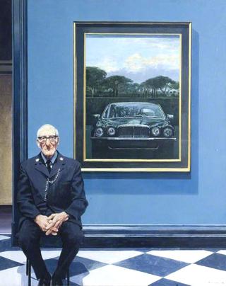Jaguar and Gallery Attendant