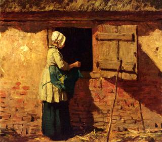 Peasant Woman at a Barn