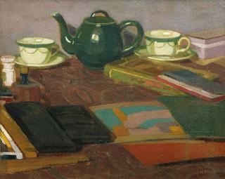 Books and Tea Set