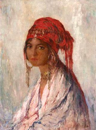 Girl with Red Scarf (Jeune fille au foulard rouge)