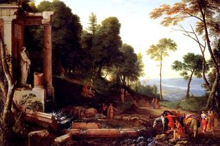 Landscape with Shepherds Watering their Flocks