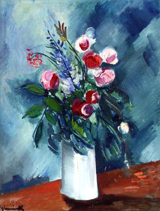Bouquet of Flowers on a Blue Background